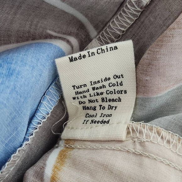 Perch by Blu Pepper Flowy Peasant Blouse with Full Sleeves Size 2X - Picture 9 of 11